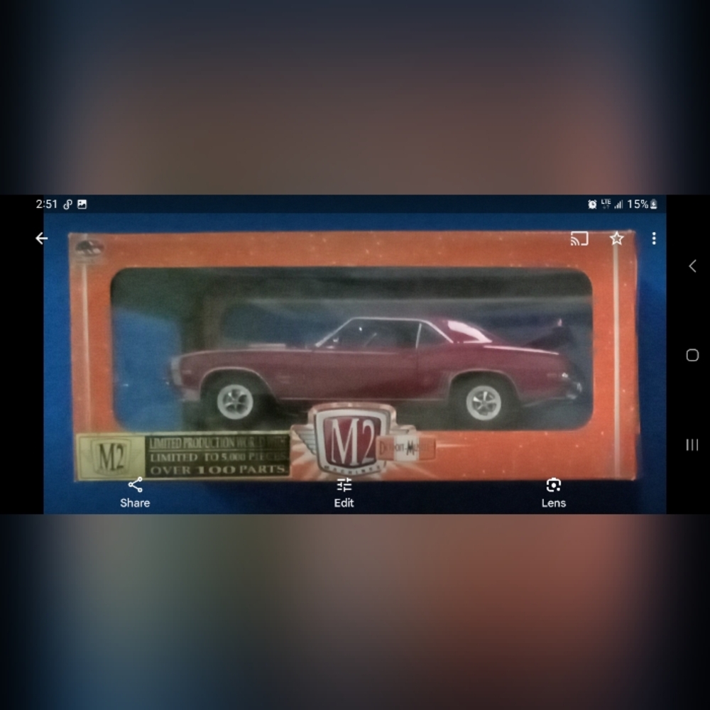 M2 Machines 1969 Chevrolet Camero Ss 396 Diecast Collectable Car